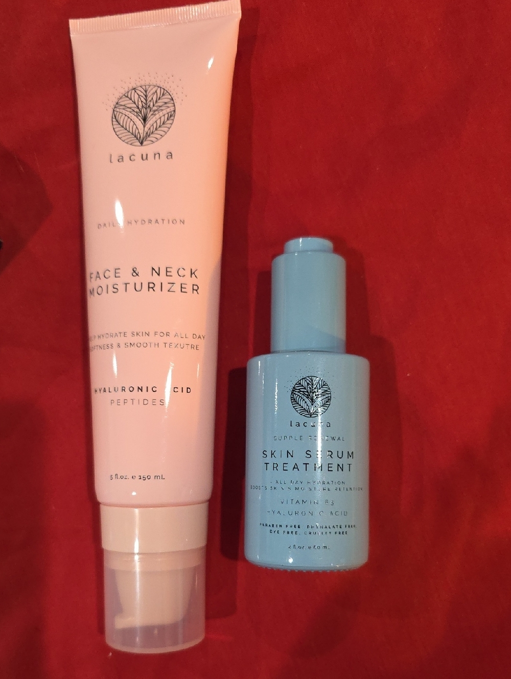 Lacuna Face & Neck Moisturizer and Skin Serum Treatment - Bundle